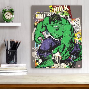 Hulk Retro Comic Graphic Canvas Print by marvelclassics at Zazzle