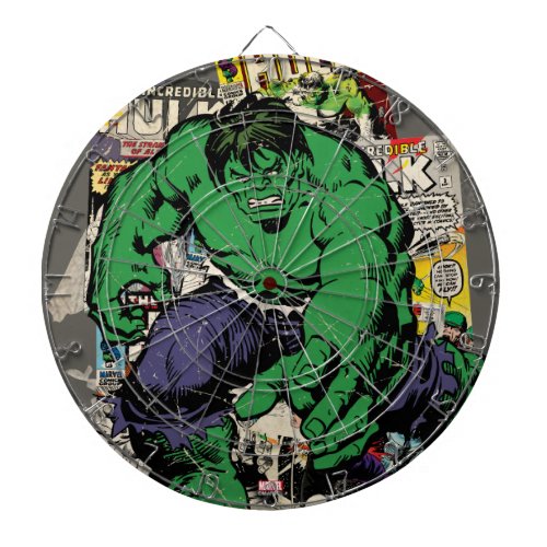 Hulk Retro Comic Graphic Dartboard With Darts