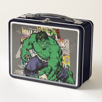Hulk Retro Comic Graphic Metal Lunch Box by marvelclassics at Zazzle