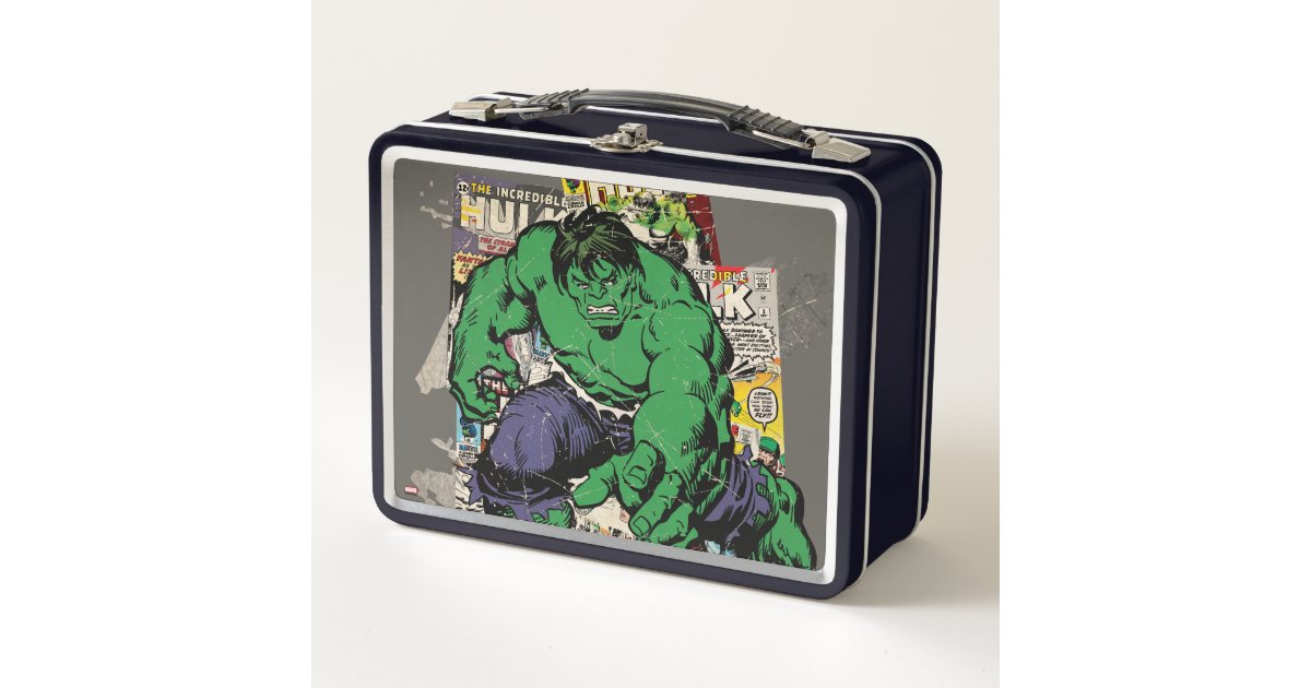 Hulk Retro Comic Graphic Metal Lunch Box Zazzle