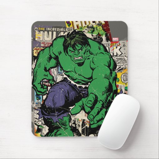 Hulk Retro Comic Graphic Mouse Pad | Zazzle