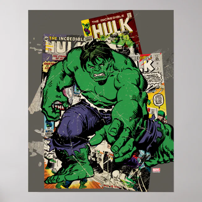 Hulk Retro Comic Graphic Poster | Zazzle