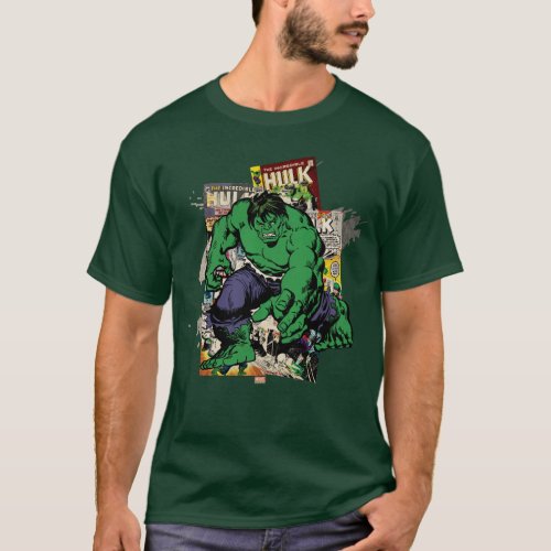 Hulk Retro Comic Graphic T_Shirt