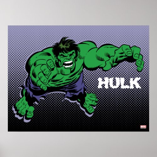 Hulk Retro Dive Poster