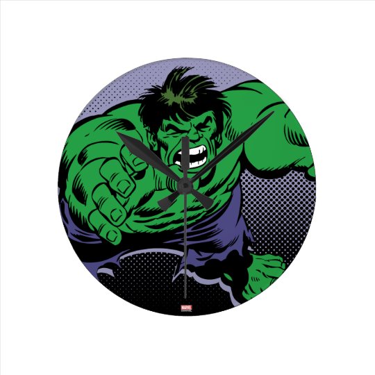 The Hulk Sketched Watercolor Square Wallclocks