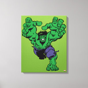 Hulk Retro Grab Canvas Print