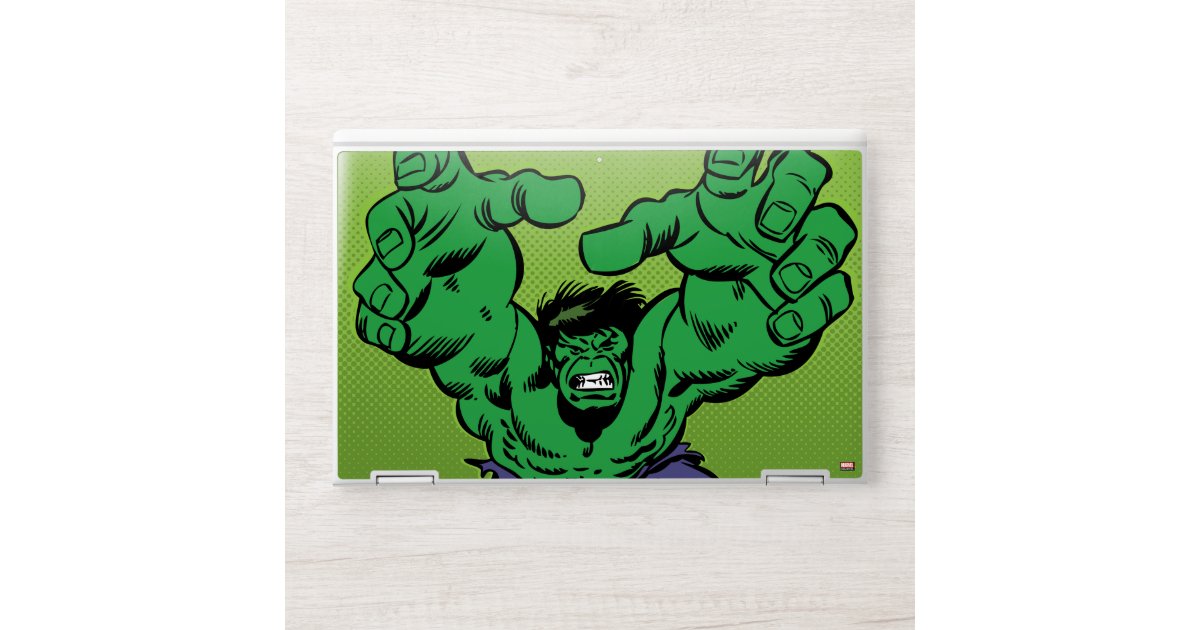 Hulk Retro Grab HP Laptop Skin | Zazzle