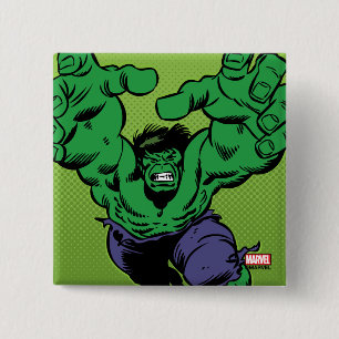 Hulk Retro Grab Pinback Button