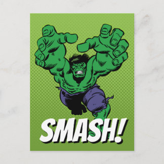 Hulk Retro Grab Postcard