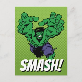 Hulk Retro Grab Postcard by marvelclassics at Zazzle