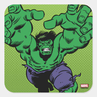 Hulk Retro Grab Square Sticker
