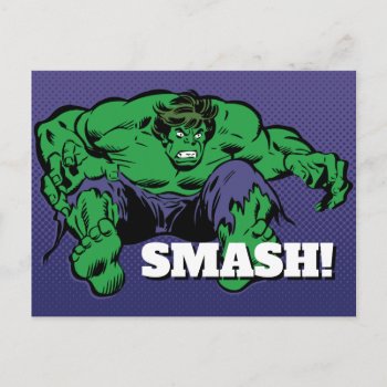 Hulk Retro Jump Postcard by marvelclassics at Zazzle