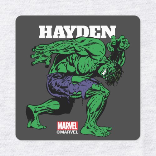 Hulk Retro Lift Kids Labels