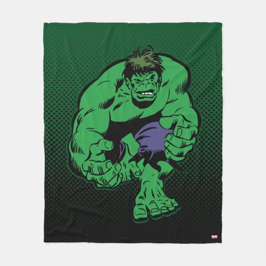 Hulk Retro Stomp Fleece Blanket | Zazzle.com