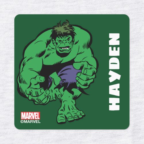 Hulk Retro Stomp Kids Labels