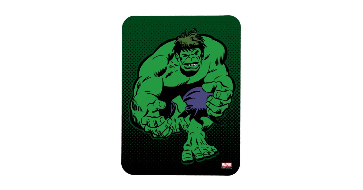 Hulk Retro Stomp Magnet | Zazzle