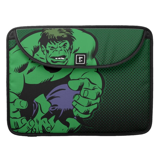 Hulk Retro Stomp Sleeve For MacBooks (Front Closed)