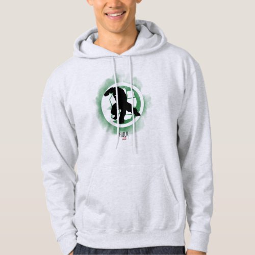 Hulk Silhouette Over Watercolor Icon Hoodie