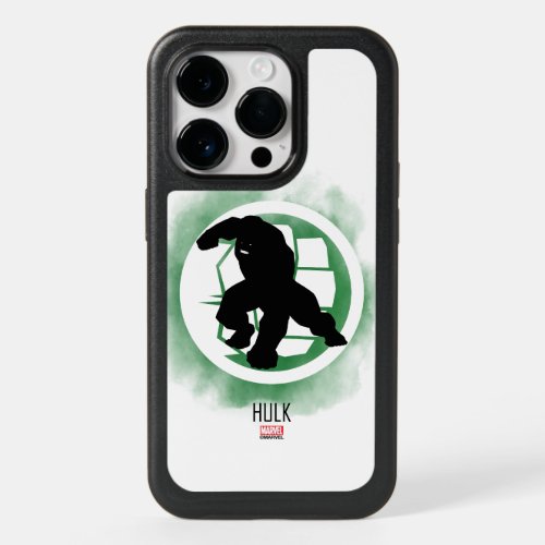 Hulk Silhouette Over Watercolor Icon OtterBox iPhone 14 Pro Case