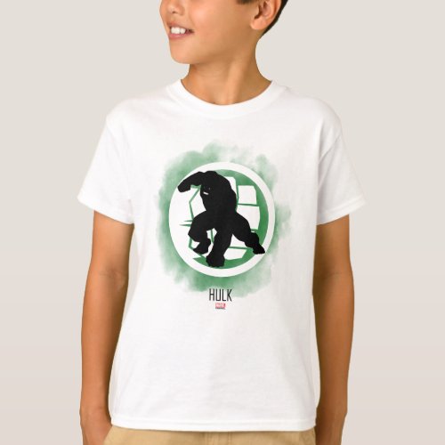 Hulk Silhouette Over Watercolor Icon T_Shirt