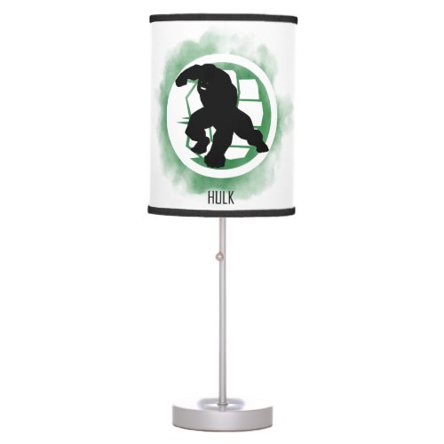 Hulk Silhouette Over Watercolor Icon Table Lamp