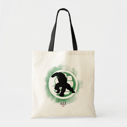 Hulk Silhouette Over Watercolor Icon Tote Bag