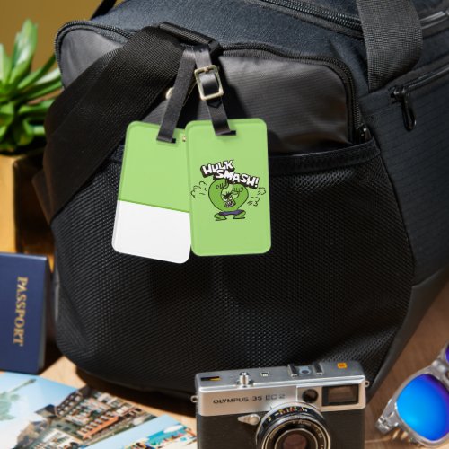 Hulk Smash Angry Doodle Graphic Luggage Tag