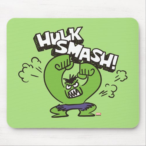 Hulk Smash Angry Doodle Graphic Mouse Pad