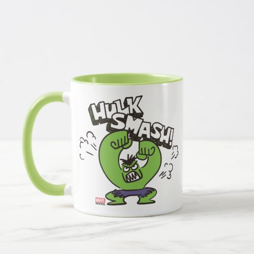 Hulk Smash Angry Doodle Graphic Mug
