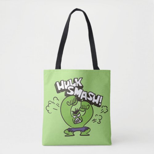 Hulk Smash Angry Doodle Graphic Tote Bag