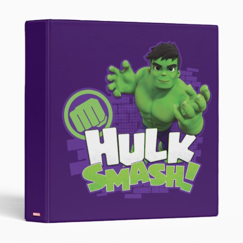 HULK SMASH Character Graphic 3 Ring Binder