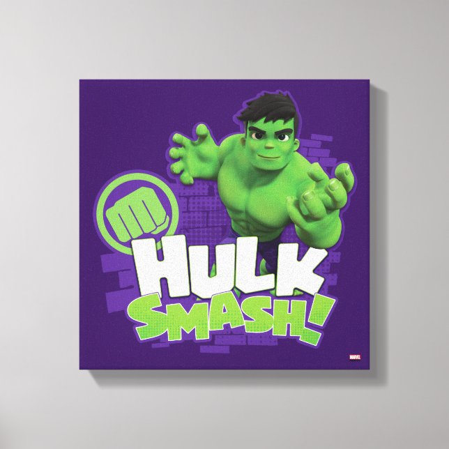 HULK SMASH! Character Graphic Canvas Print (Front)