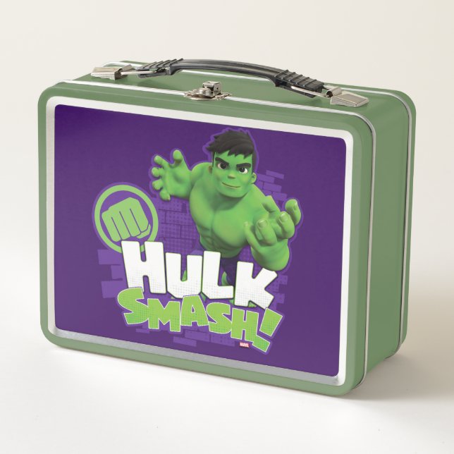 HULK SMASH! Character Graphic Metal Lunch Box (Front)