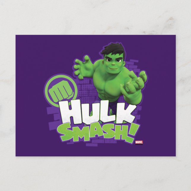 HULK SMASH! Character Graphic Postcard (Front)