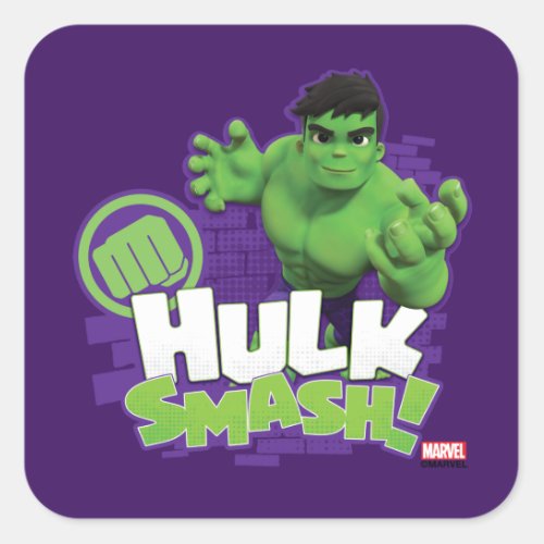 HULK SMASH Character Graphic Square Sticker