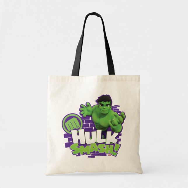 HULK SMASH! Character Graphic Tote Bag (Front)