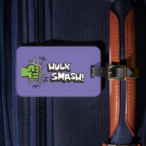 Hulk Smash Fist Doodle Graphic Luggage Tag