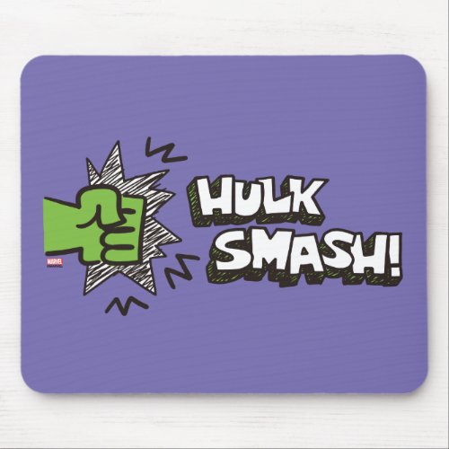 Hulk Smash Fist Doodle Graphic Mouse Pad