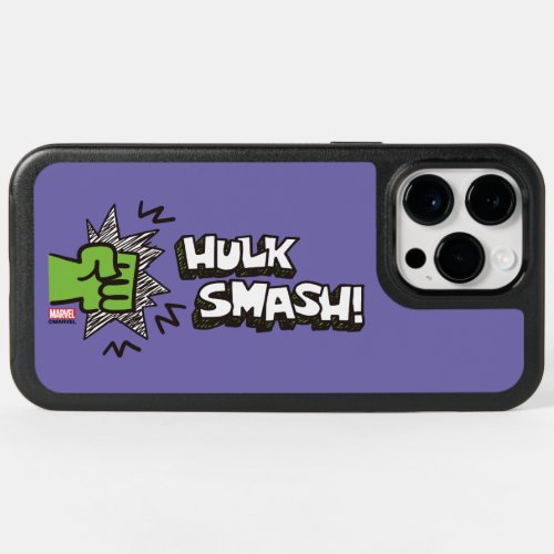 Hulk Smash Fist Doodle Graphic OtterBox iPhone 14 Pro Max Case