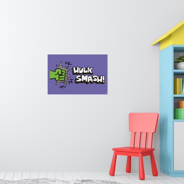 Hulk Smash Fist Doodle Graphic Poster (Nursery 1)