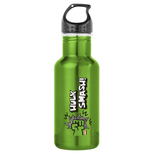 Hulk Smash Fist Doodle Graphic Stainless Steel Water Bottle