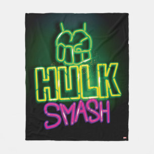 Hulk Smash Neon Graphic Fleece Blanket