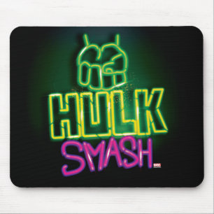 Hulk Smash Neon Graphic Mouse Pad