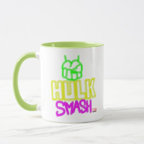 Hulk Smash Neon Graphic Mug