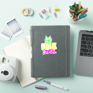 Hulk Smash Neon Graphic Sticker