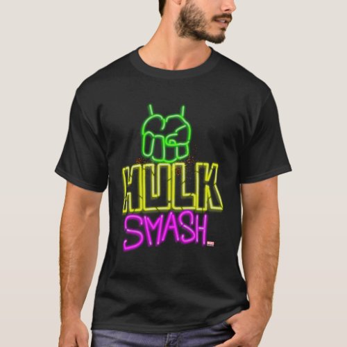 Hulk Smash Neon Graphic T_Shirt