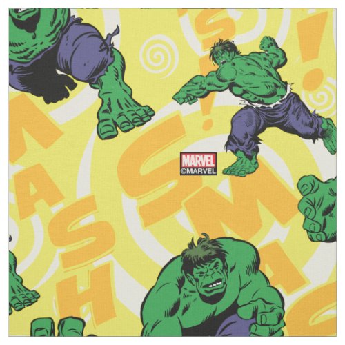 Hulk Smash Poses Pattern Fabric