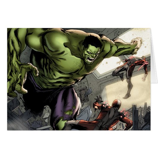 Hulk Smashing His Enemies Cards (Front Horizontal)