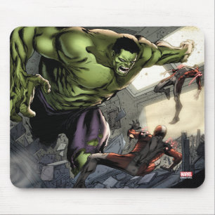 Hulk Smashing His Enemies Mouse Pad
