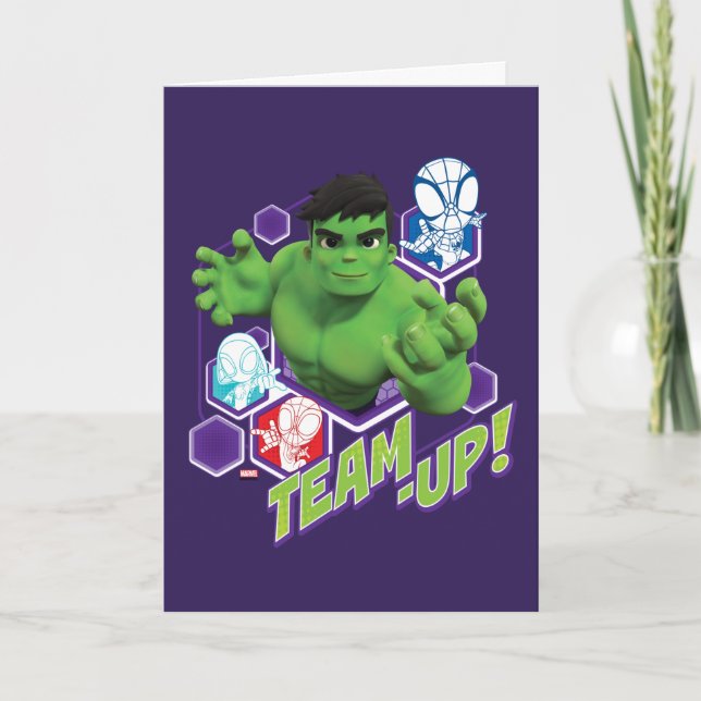 Hulk & Spidey Team "Team-Up!" Card (Front)